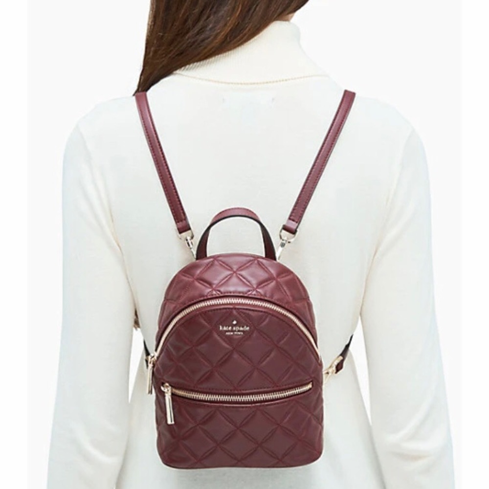 New Kate Spade Natalia Mini Backpack cherrywood MAKE ME AN OFFER ๐ - Picture 9 of 9